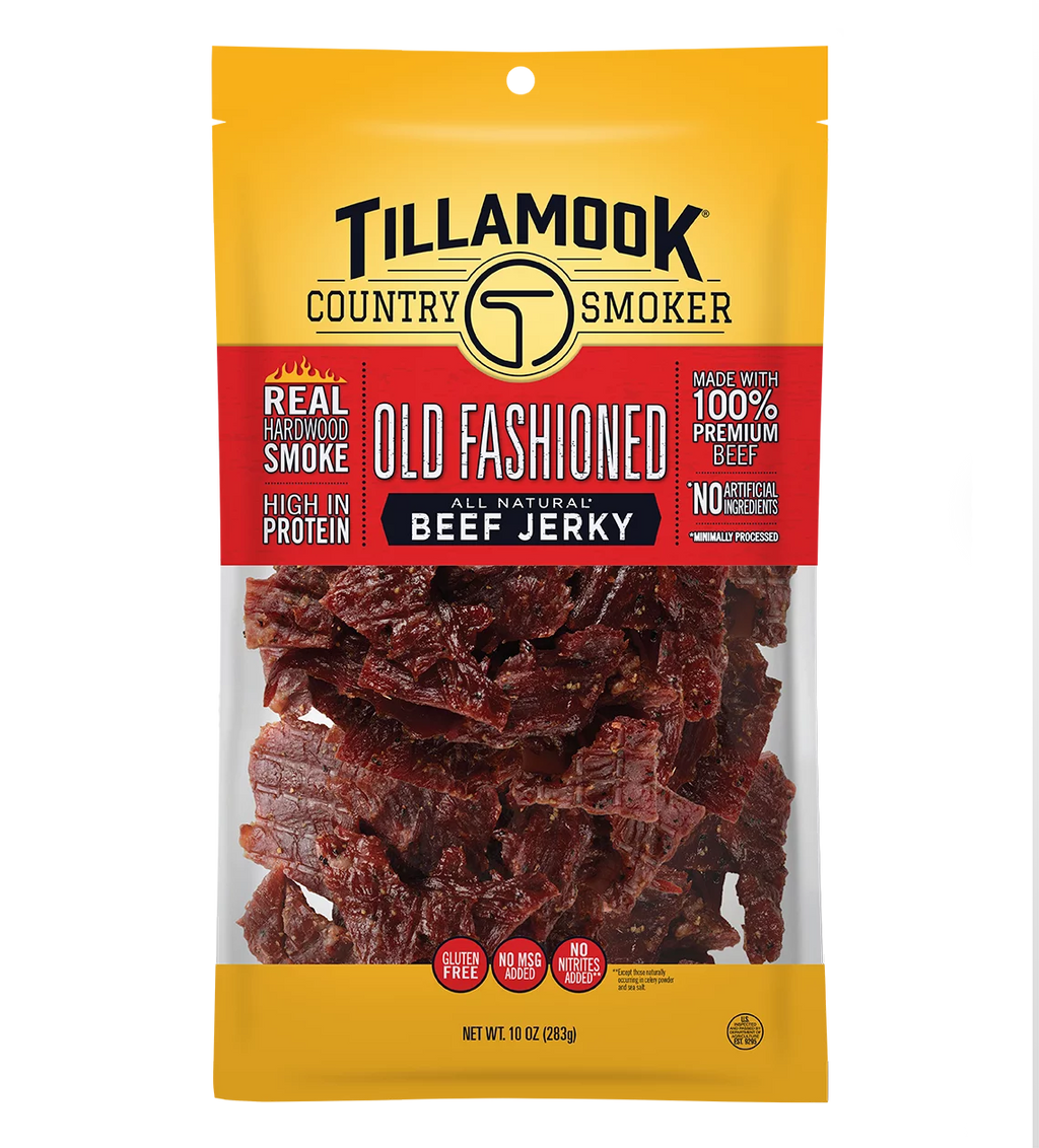 Tillamook Natural Old Fashioned Beef Jerky, 10 Oz Pouch