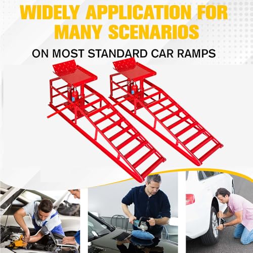 Hydraulic Car and Truck Service Ramps, 5 Ton Capacity, Adjustable Height M5181