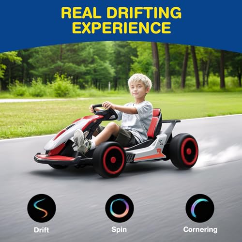 24V Electric Go Kart for Big Kids with 5-Point Safety Belt I93490