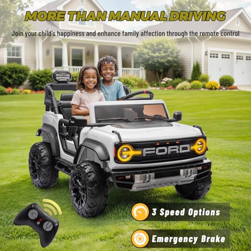 2 Seater Ride On Car for Kids, 24v Electric Truck with Remote Control, Blue V213