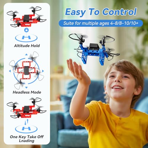 STEM Building Toy Set 159 Pieces for Kids 6-12, 5-in-1 DIY Drone Kit E141560