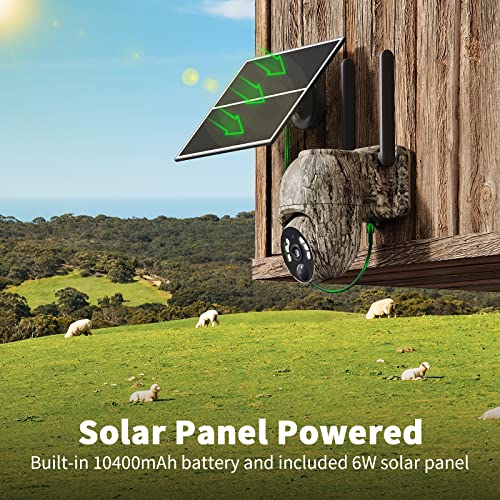 Cellular Trail Camera 4G LTE with Solar Panel, 2K Night Vision E959291