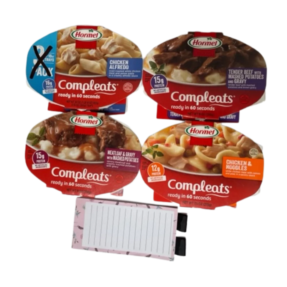 Chicken Alfredo, Beef, Chicken Noodle & Meatloaf Meal Variety Pack H94973