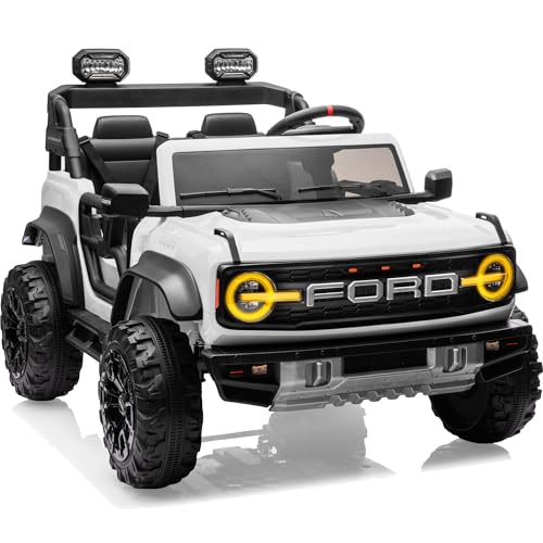 24V Ride on Car for Big Kids, 2 Seater with Remote Control, 4-Wheeler Suspension, 3 Speeds, LED Lights D981