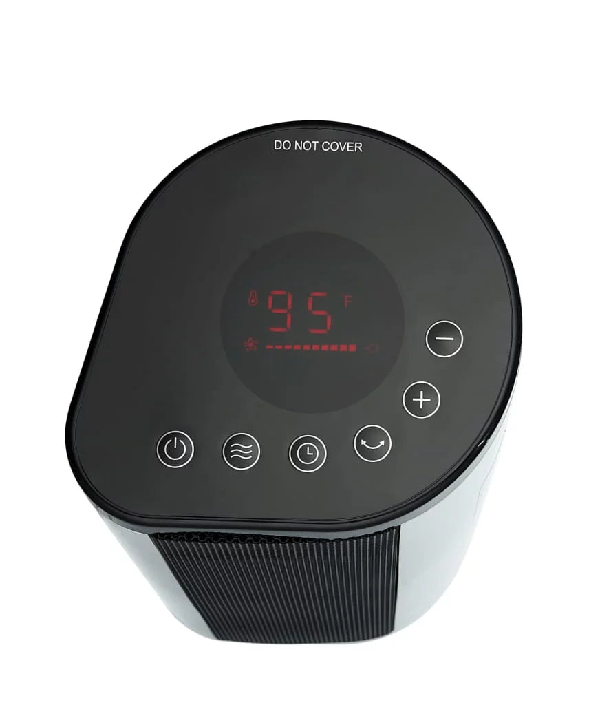 22" 1500W Ceramic Tower Space Heater with Remote, White Y6147