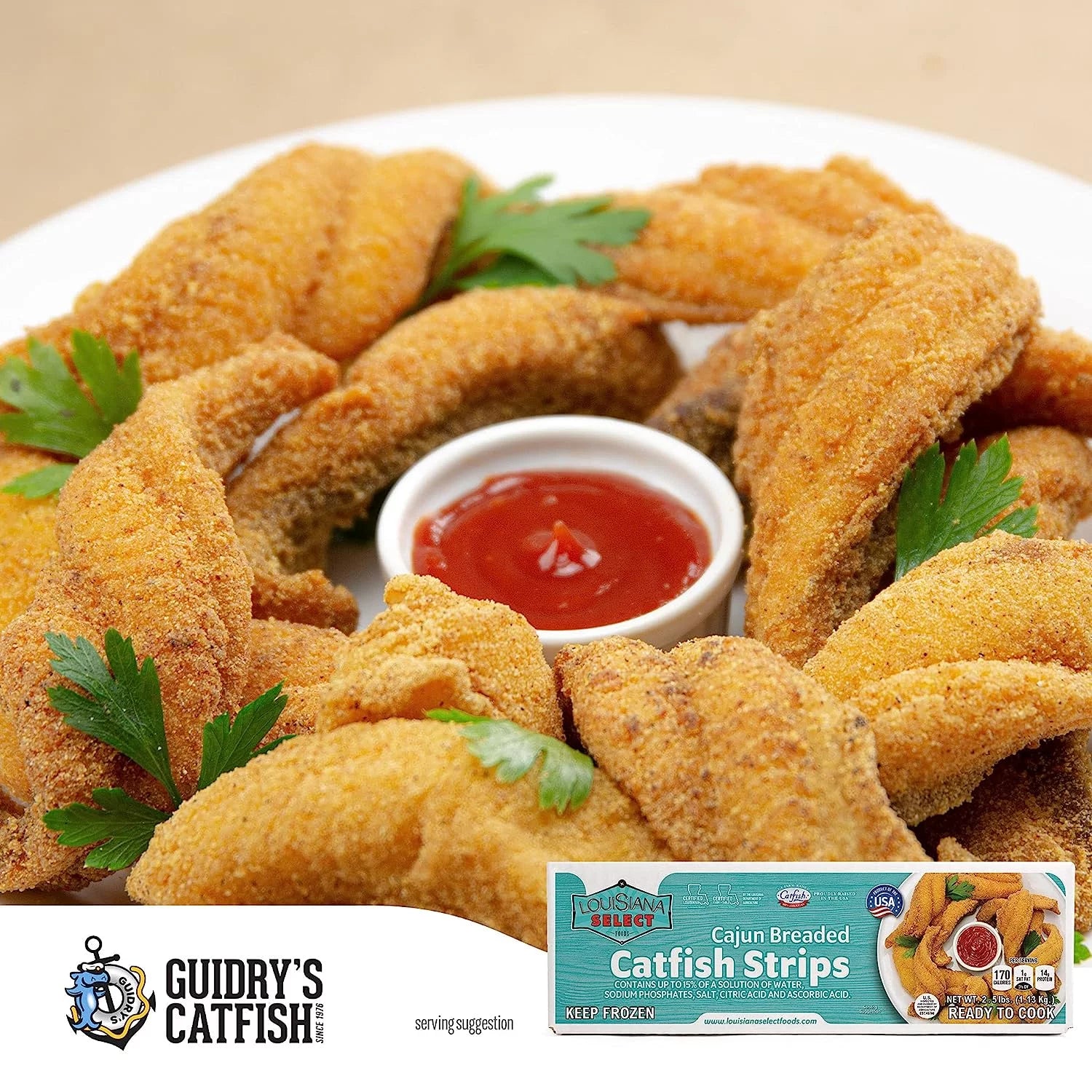 Breaded Catfish Fillet Strips 2.5 lb A1480