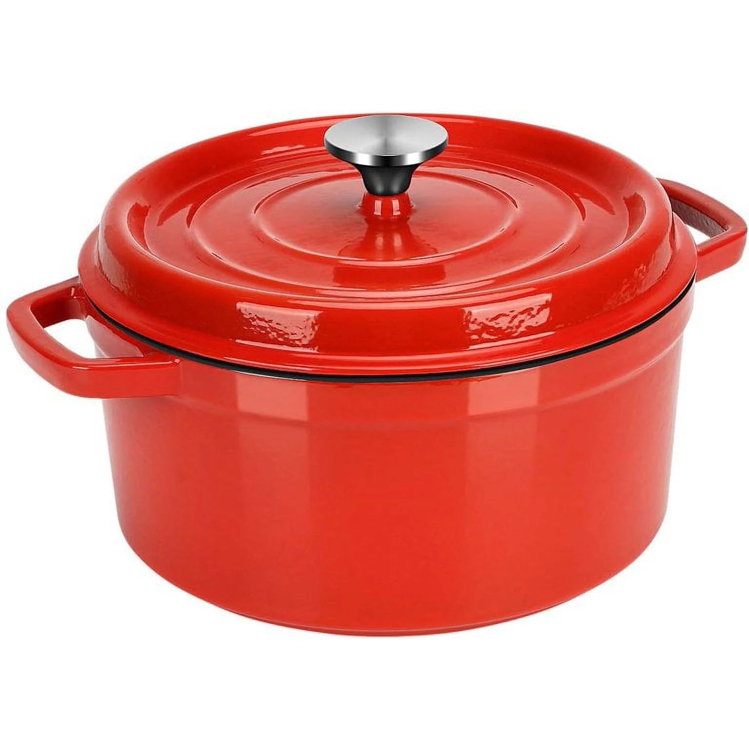 Enameled Cast Iron Dutch Oven, 5 qt Round Casserole Dish for Bread Baking X40103