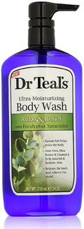Dr Teal's Ultra Moisturizing Body Wash, Relax & Relief with Eucalyptus Spearmint 24 oz (Pack of 3)