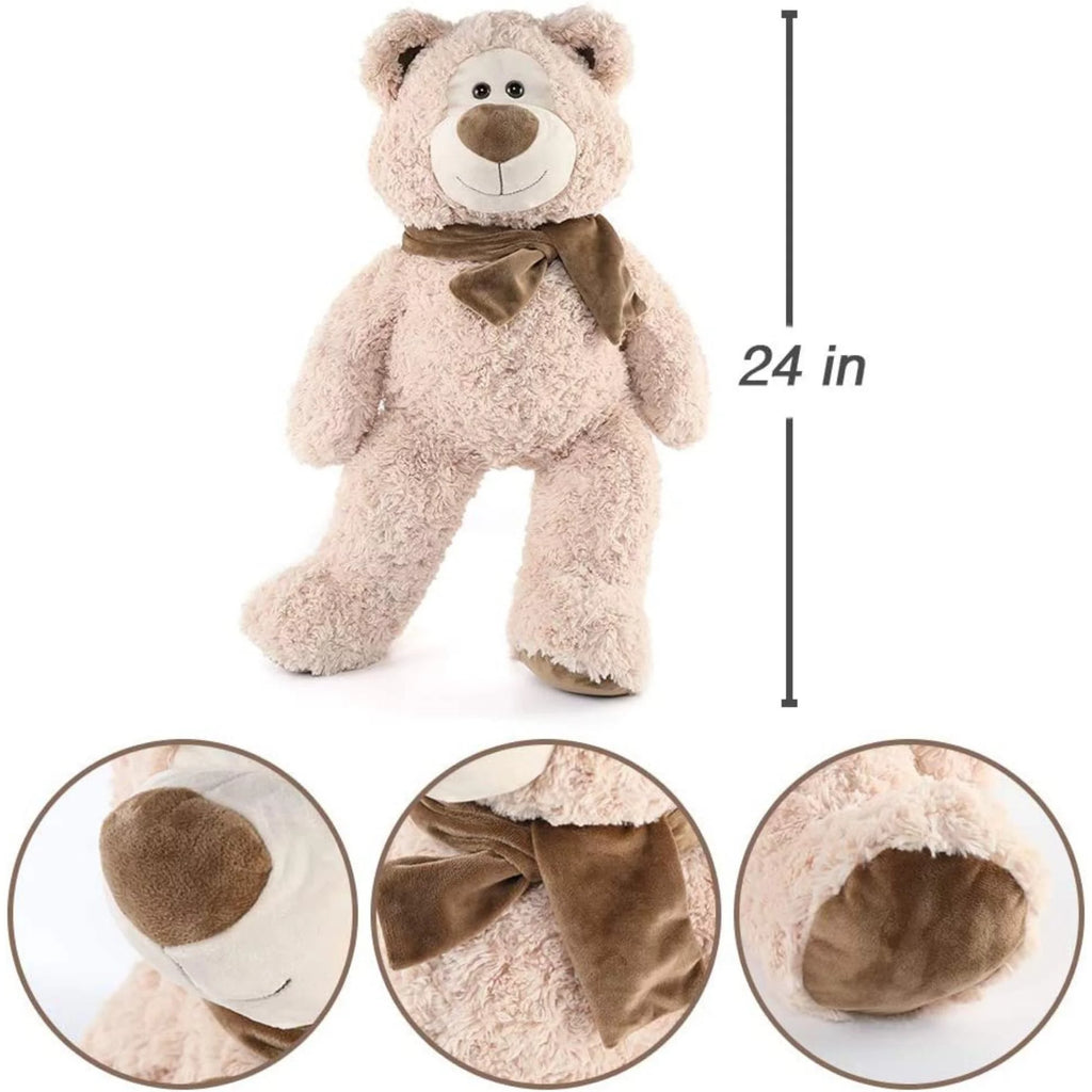 Giant Teddy Bear Stuffed Animal Plush Toy Beige 24 Inch P62881