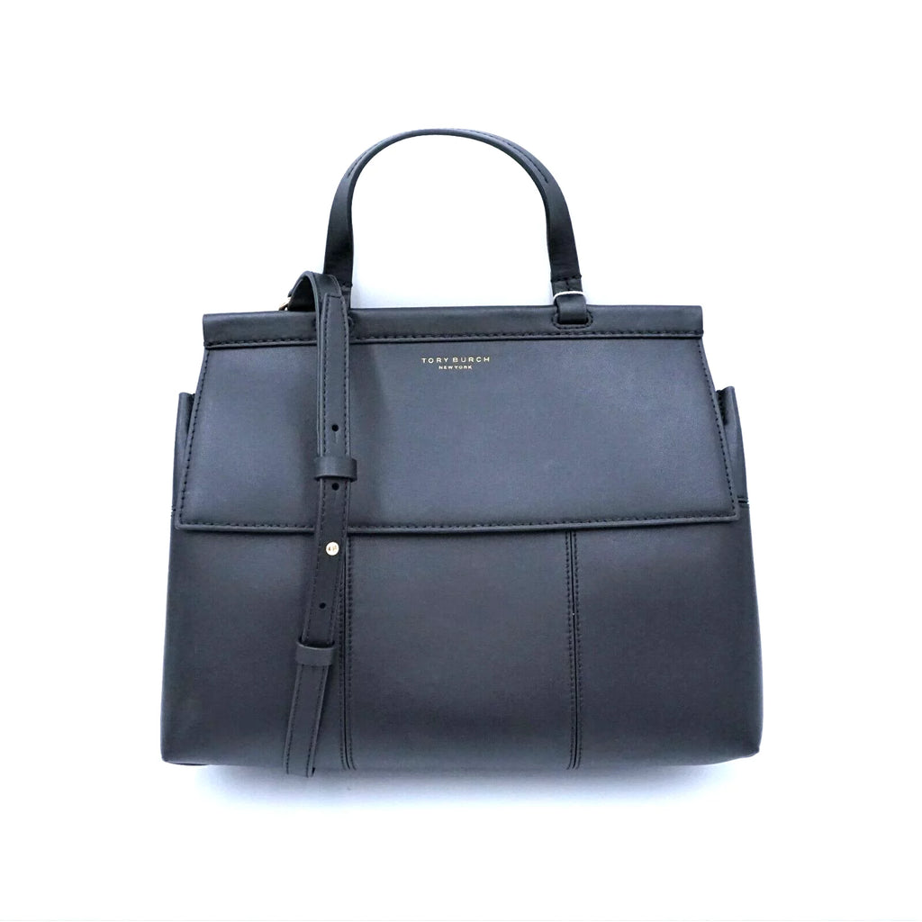 Women's Leather Satchel Bag with Gold Hardware B36102