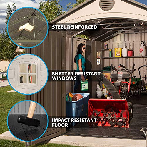Outdoor Storage Shed, 15 x 8 ft, Dual Entry Z43758