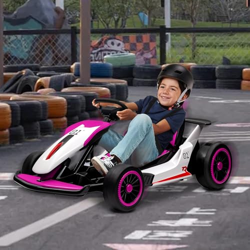 Electric Drift Kart for Kids, 2x200W Motor, 7AH Battery, Ages 6+ S301