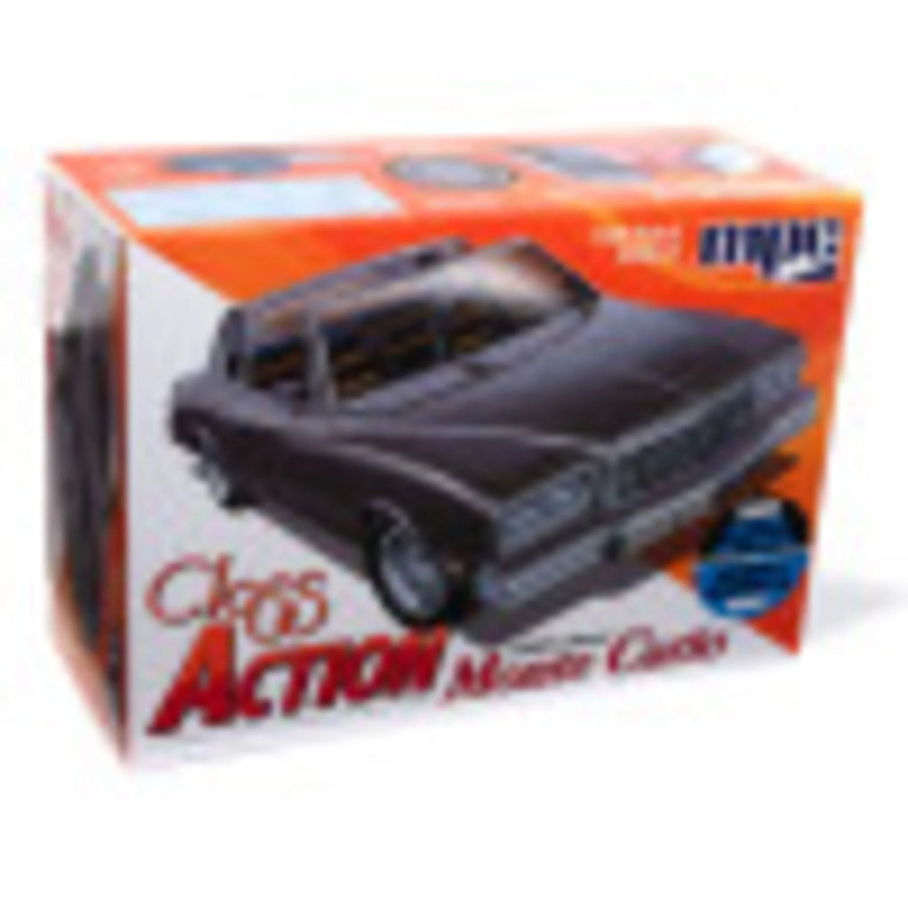 MPC: 1:25 Scale Model Kit - 1980 Chevy Monte Carlo Class Action - 110 Parts, Includes Chopper & Trailer, Unpainted Replica Classic Car Building Kit