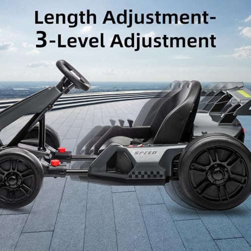 Electric Go Kart for Kids with Drift Function, Adjustable Seat, 8mph Y28704