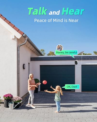 Wireless Outdoor Security Cameras with AI Motion Detection and 2K Color Night Vision A894906