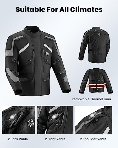 Motorcycle Jacket Adventure Riding Armored Airflow Waterproof H288