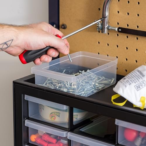 Screw Tool Organizer Small Parts Cabinet Chest, 44-Drawer Hardware Storage, Black S931