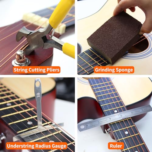 Guitar Tool Kit with Capo, Strings, Picks, Bridge Pins and Gauge P571