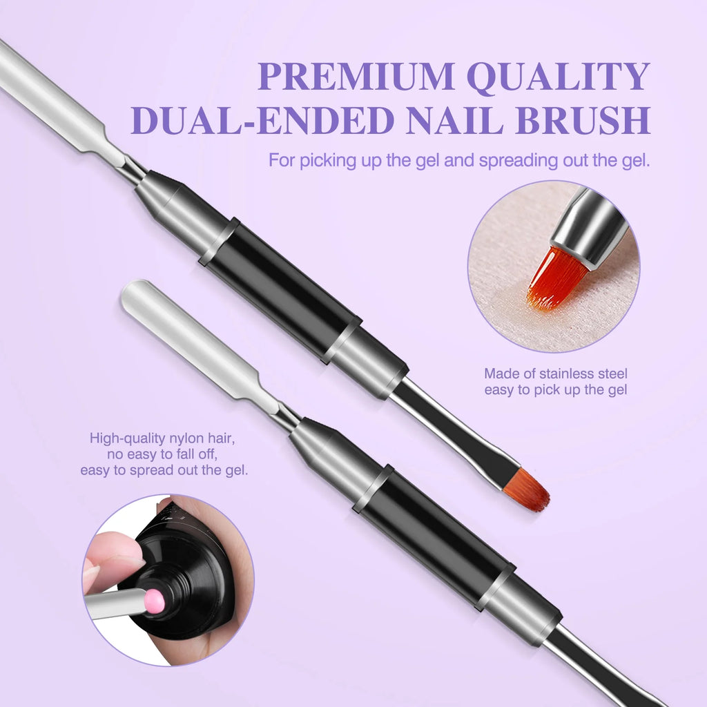 Poly Extension Gel Nail Kit with Nail Lamp, Base and Top Coat M586