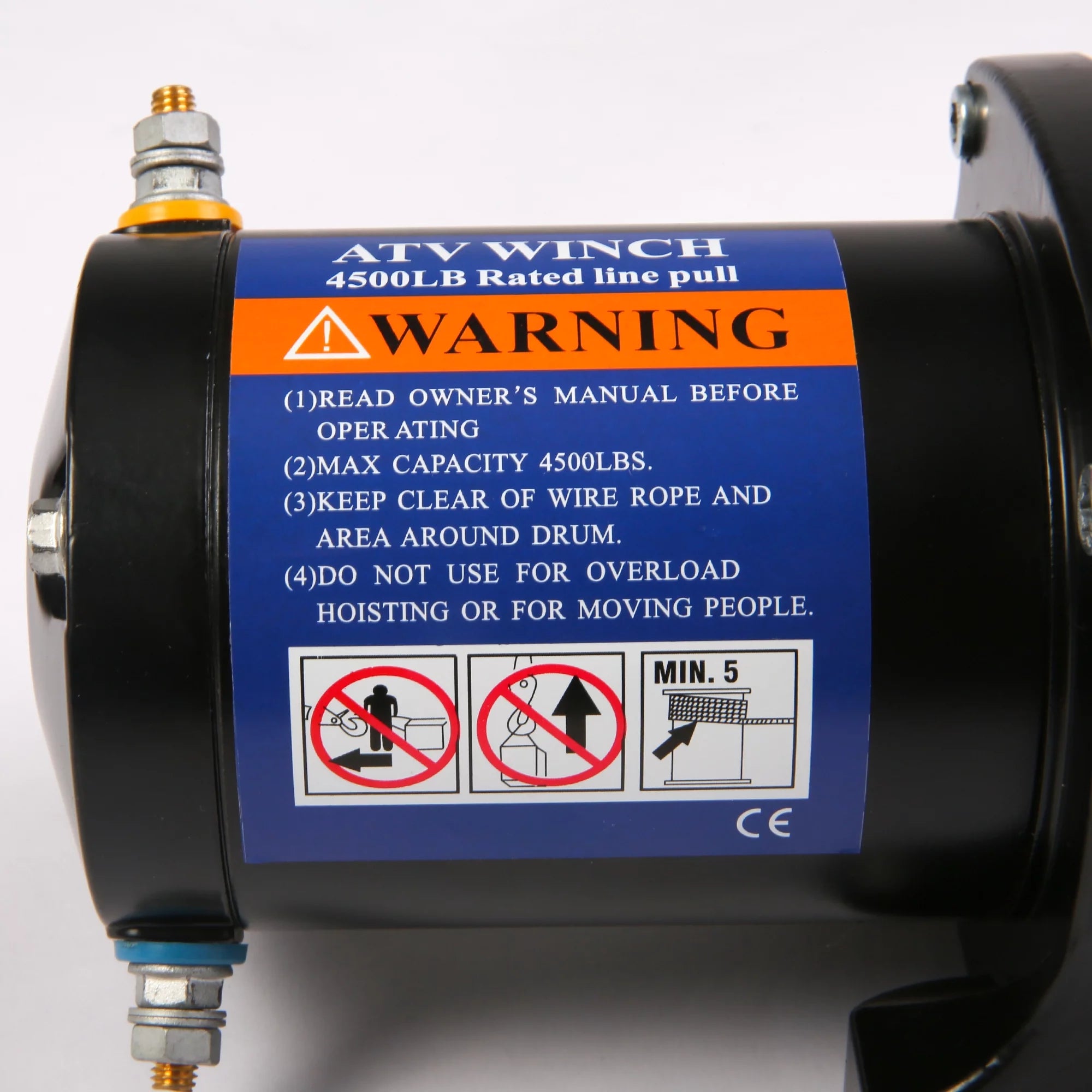 Electric Winch 4500 LBS with 15m Synthetic Rope, 12V DC for Truck ATV SUV Towing M48610
