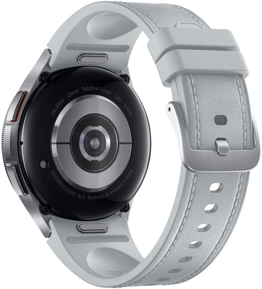 Galaxy Watch 6 Classic 43mm Stainless-Steel Smartwatch with Fitness Tracker, Heart Monitor, Bluetooth – Silver F5489