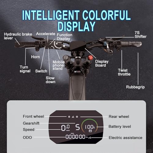 Electric Bike for Adult, 1500W Brushless Motor, 30 MPH Fat Tire, 20" Dual Suspension K344