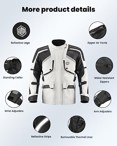 Motorcycle Jacket Adventure Riding Armored Airflow Waterproof H288