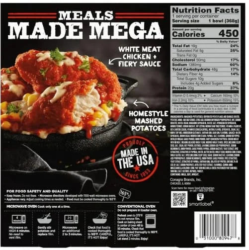 Nashville Hot Fried Chicken Frozen Meal, 13 oz, Pack of 8 E658