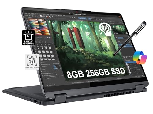 2-in-1 Laptop 14" FHD+ Touchscreen, 8GB RAM, 256GB SSD, Grey J847