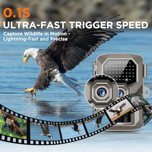4K 48MP Trail Camera with Night Vision and Motion Activation V2000