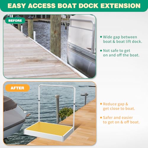 Foldable Dock Boarding Platform with Handrail K17625