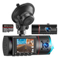 3 Channel Dash Cam Front Rear Inside, 2.5K WiFi, 1440P+1080P, 64GB Card, IR Night Vision P6249