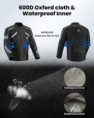 Motorcycle Jacket Adventure Riding Armored Airflow Waterproof H288