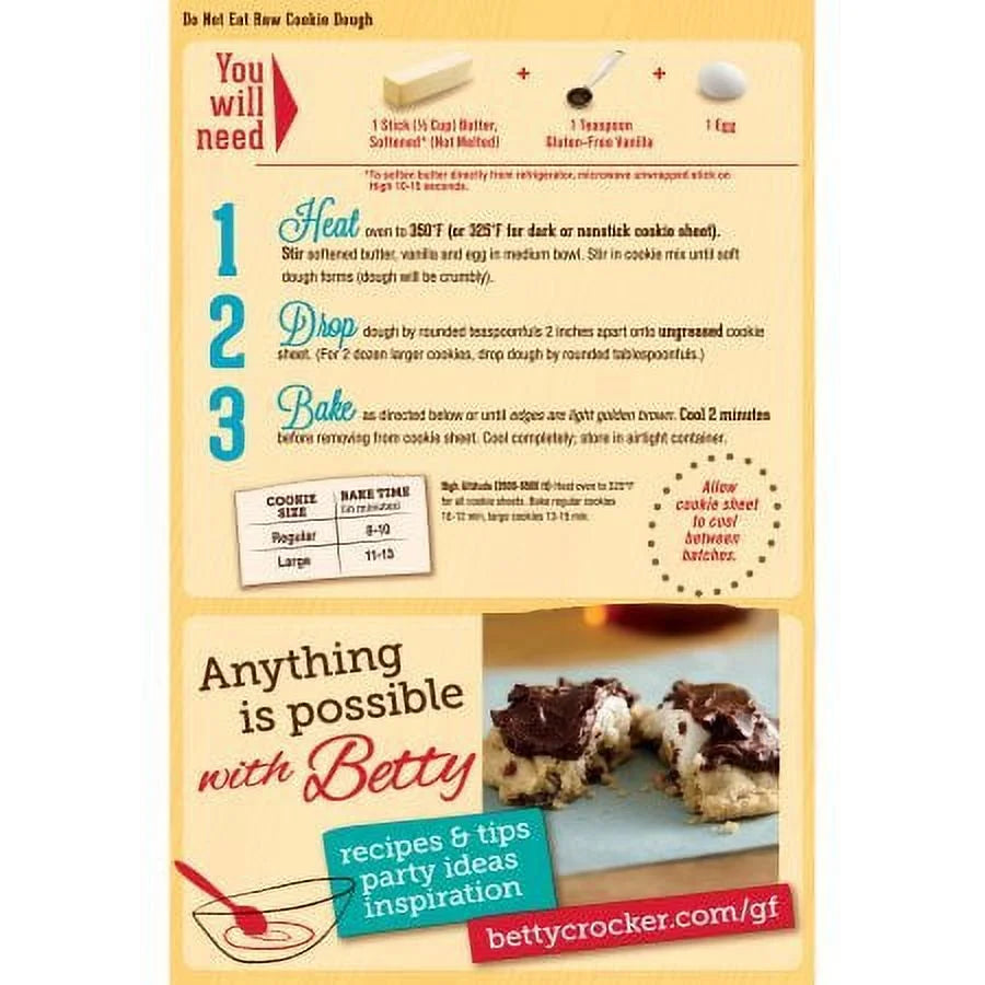 Gluten Free Chocolate Chip Cookie Mix 19 oz Box Pack of 2 S241