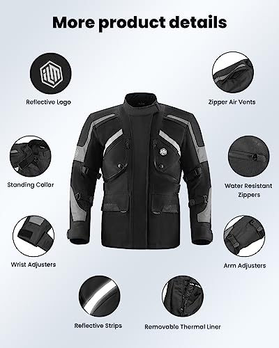 Motorcycle Jacket Adventure Riding Armored Airflow Waterproof H288