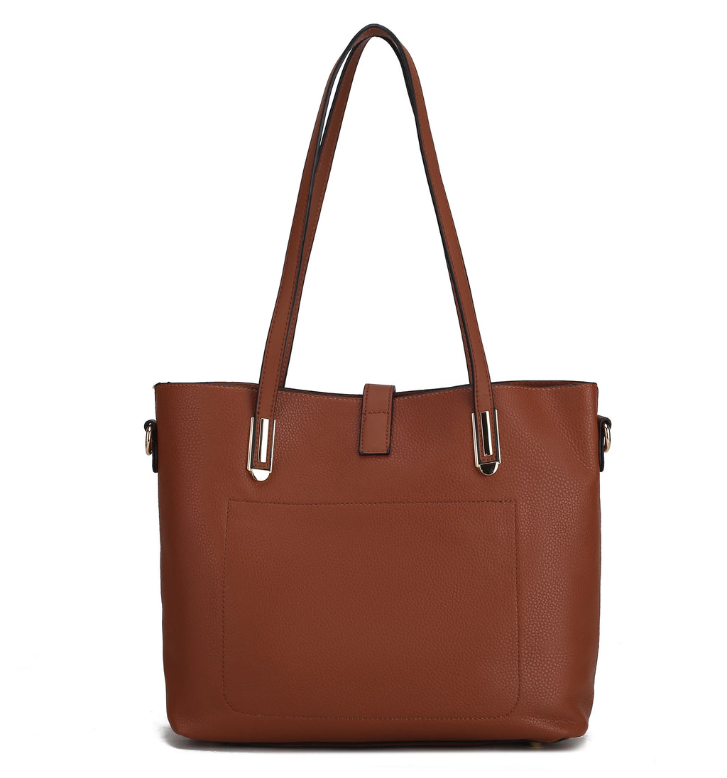Vegan Leather Women's Shoulder Bag with Crossbody Pouch Z934