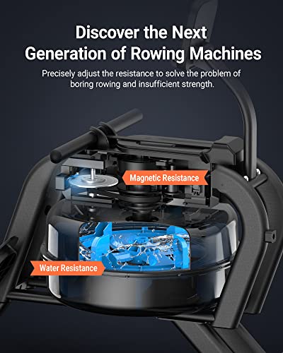 Magnetic Rowing Machine for Home, 16 Levels, Quiet Resistance, 350lbs Capacity Z5255