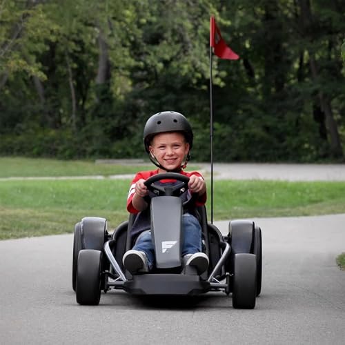 Kids Electric Go-Kart with Adjustable Seat, Grey X830256
