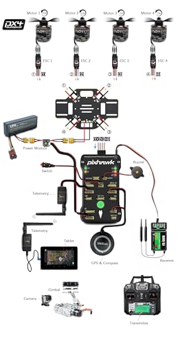 DIY Quadcopter Drone Kit with Frame, Motors, GPS & Battery L460830