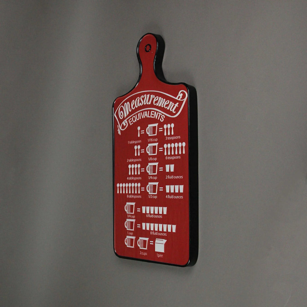 Vintage Measurement Conversion Chart Metal Wall Hanging Q2508