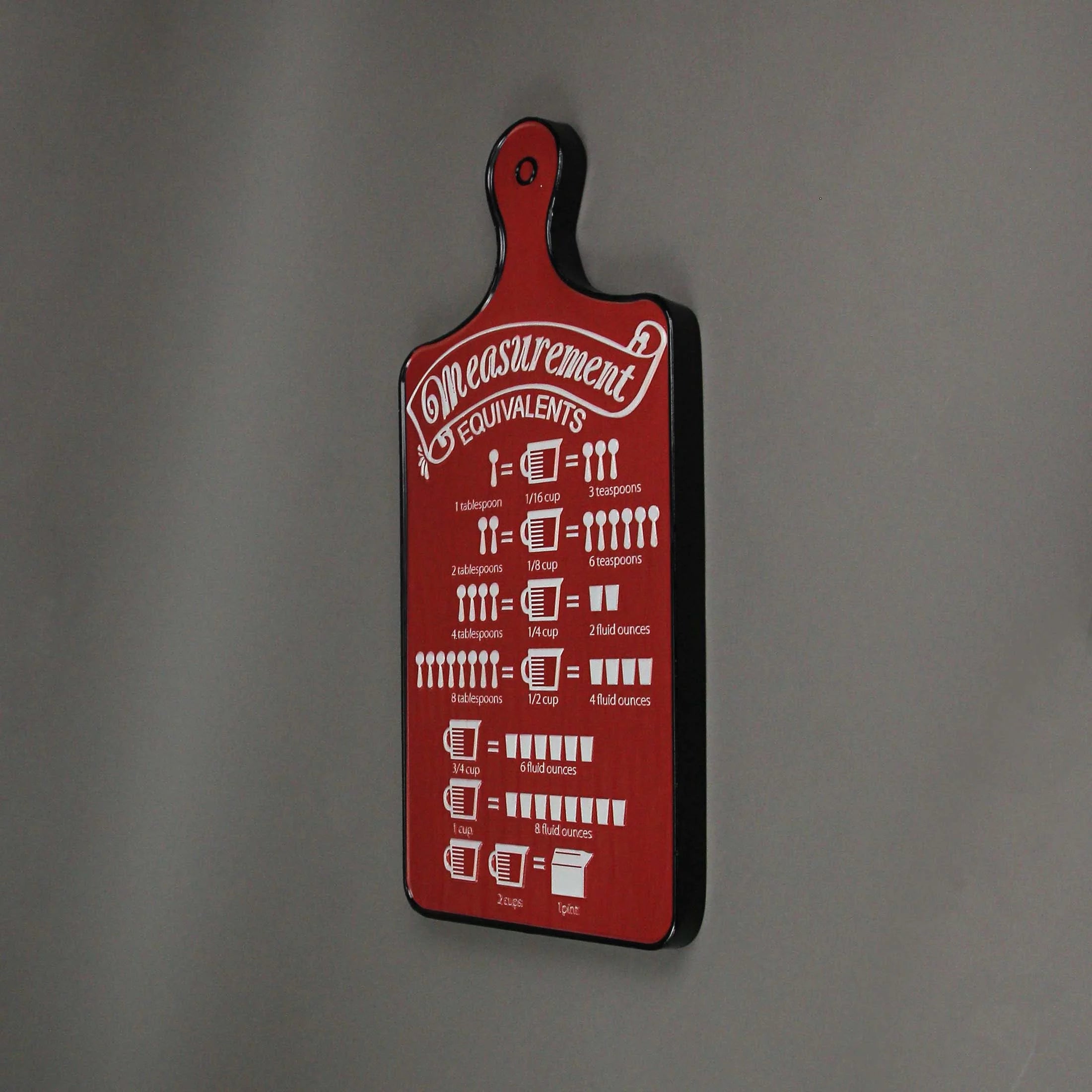 Vintage Measurement Conversion Chart Metal Wall Hanging Q2508