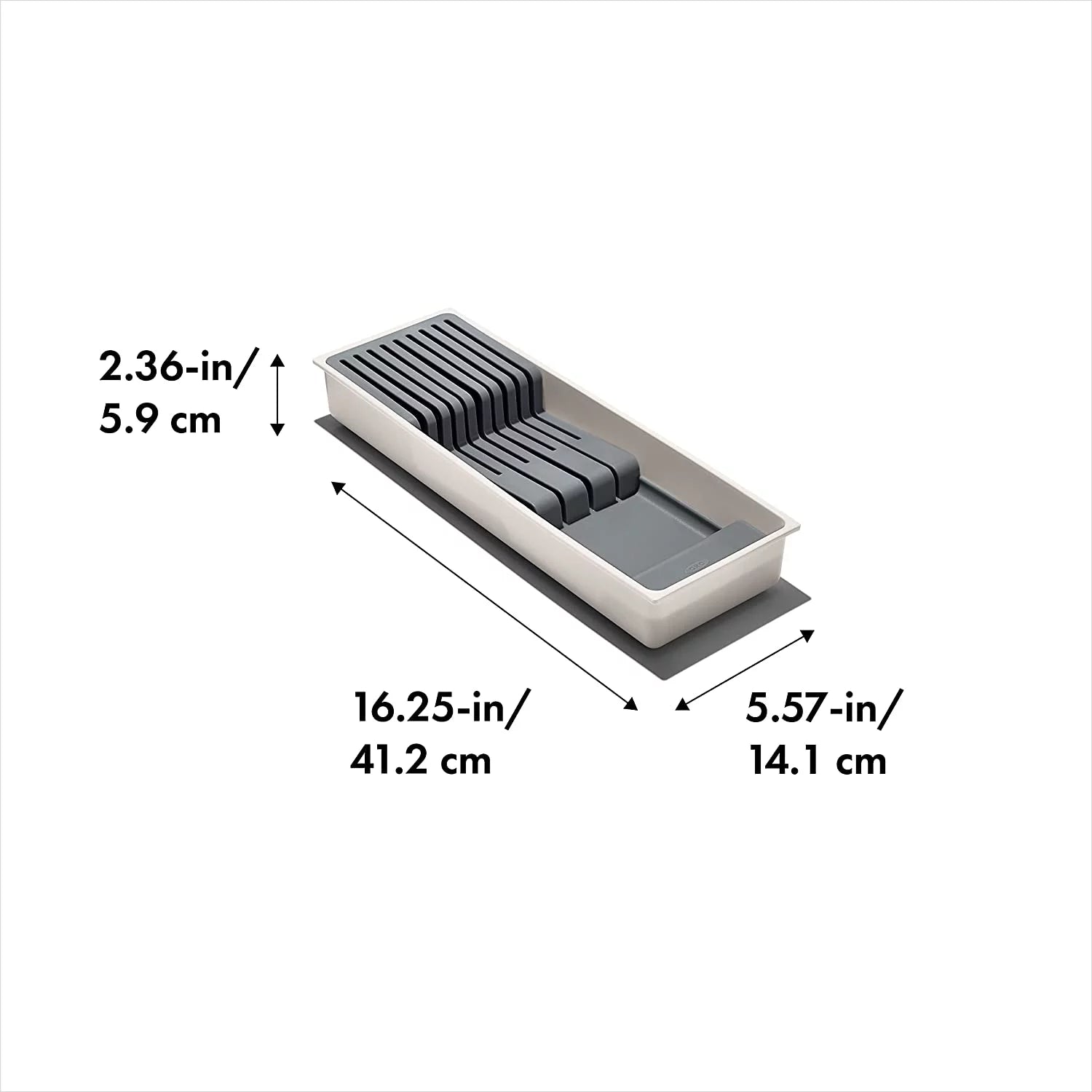 Compact Knife Drawer Organizer, White U6596