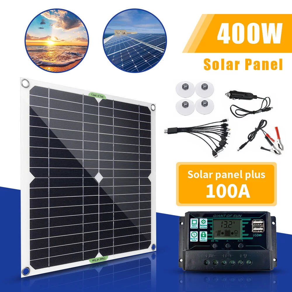 Solar Panel Controller Kit 100A 12V Portable Outdoor C8026