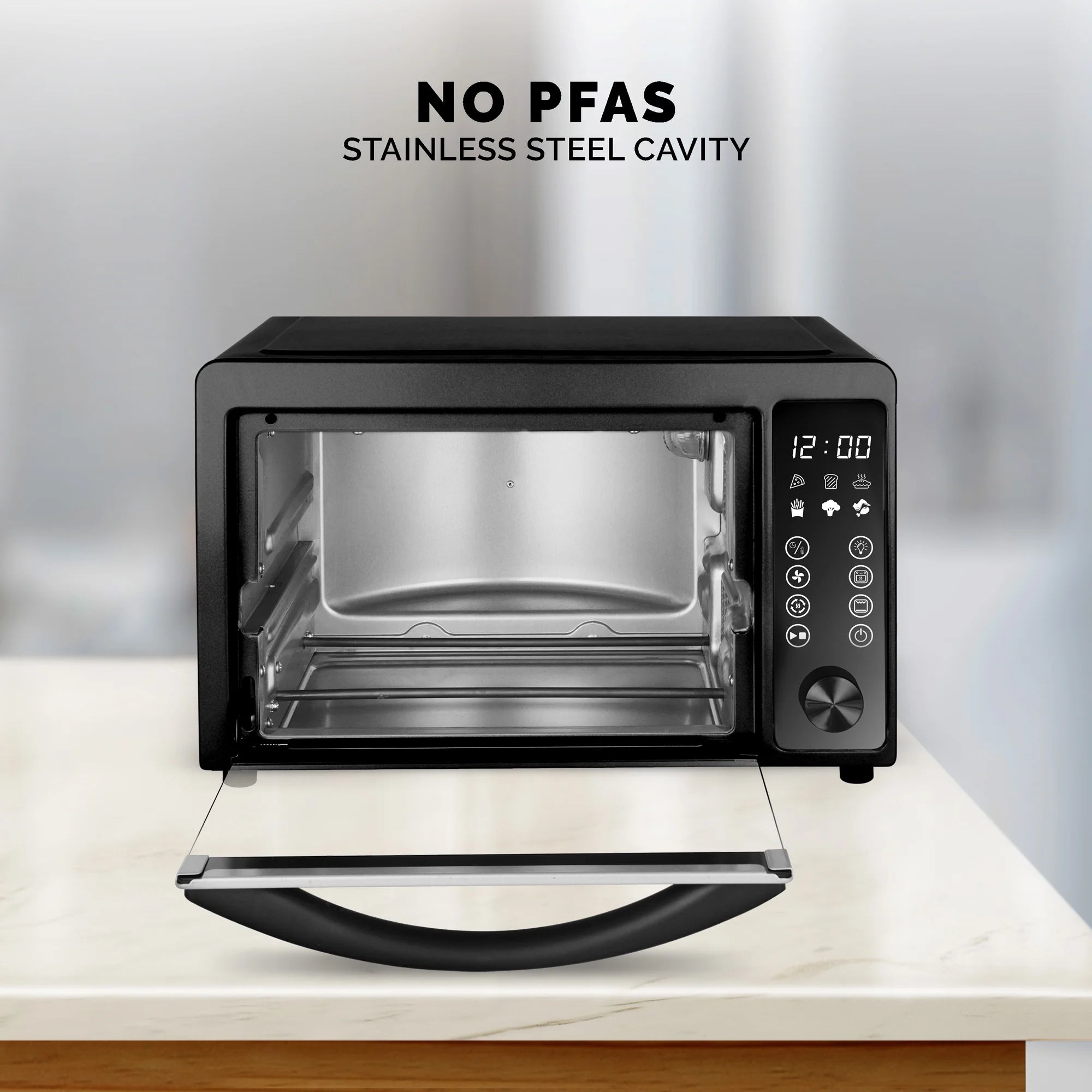 22-Quart Digital Touchscreen Air Fryer Toaster Oven, Black T788