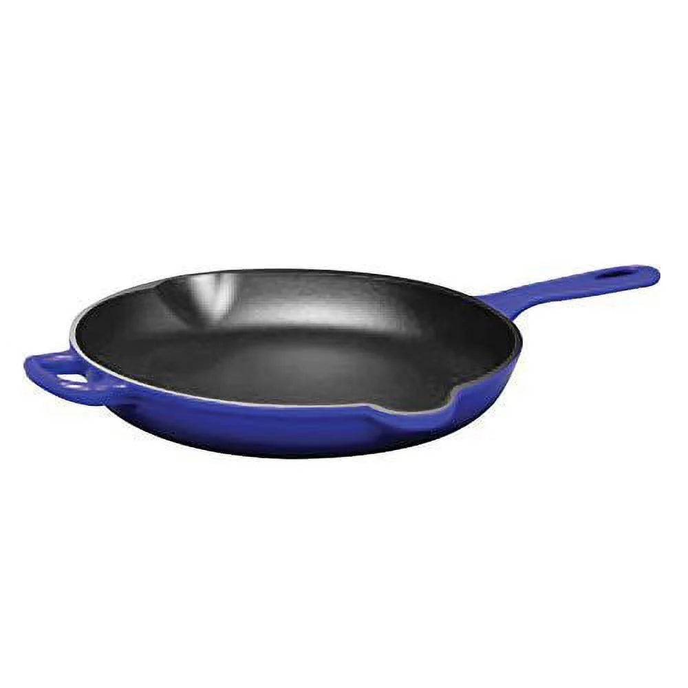 10 inch Round Cast Iron Skillet, Cobalt Blue W638357