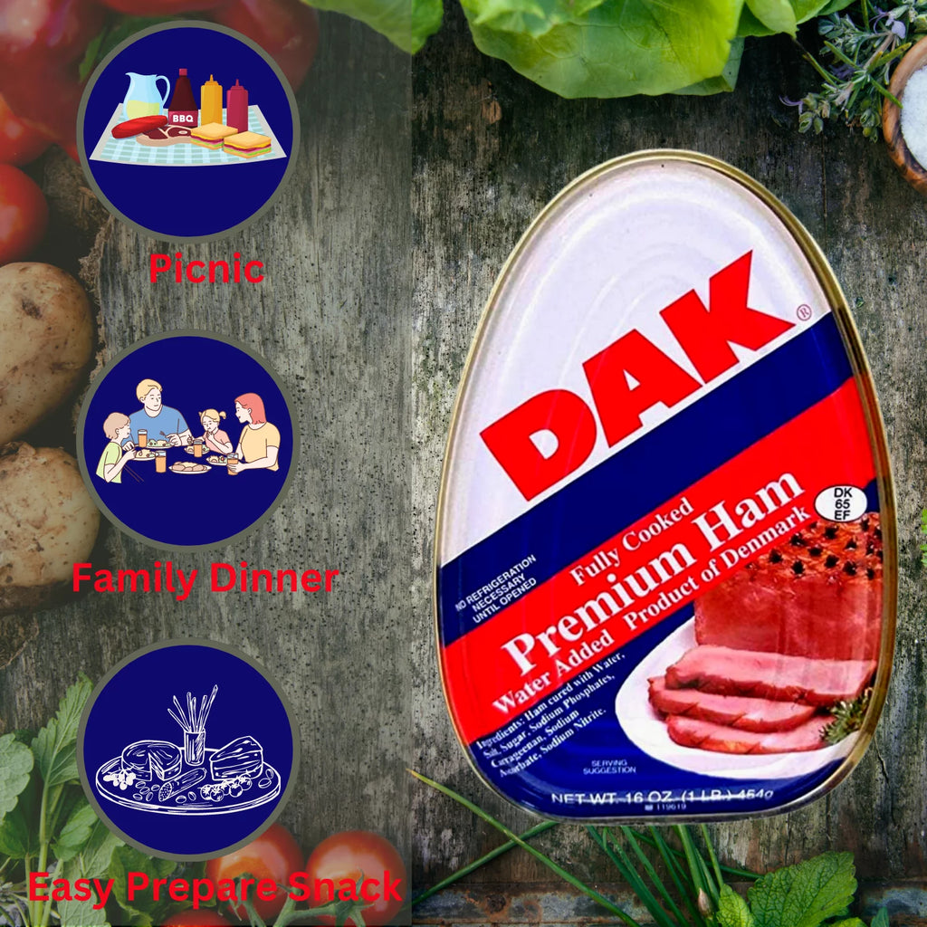 Canned Ham 16oz Fully Cooked Ready to Eat, Pack of 2 O4092