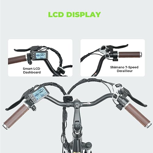 Electric Bike for Adults 750W 28mph with Removable Battery and Fat Tire W3858