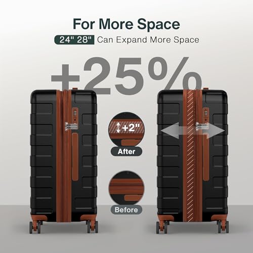 3 Piece Hardside Expandable Luggage Set with TSA Lock Spinner Wheels L24758