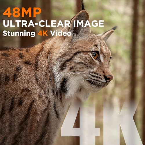 4K 48MP Trail Camera with Night Vision and Motion Activation V2000