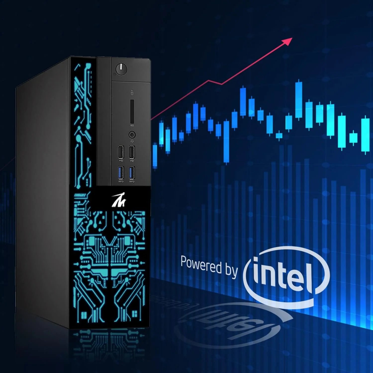 Refurbished Desktop PC Intel Core i5-6500, 16GB RAM, 120GB SSD, 2TB HDD, 4 Monitors W391